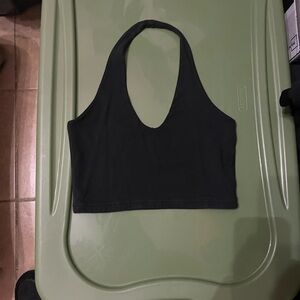 Brandy Melville Black Halter Crop Top